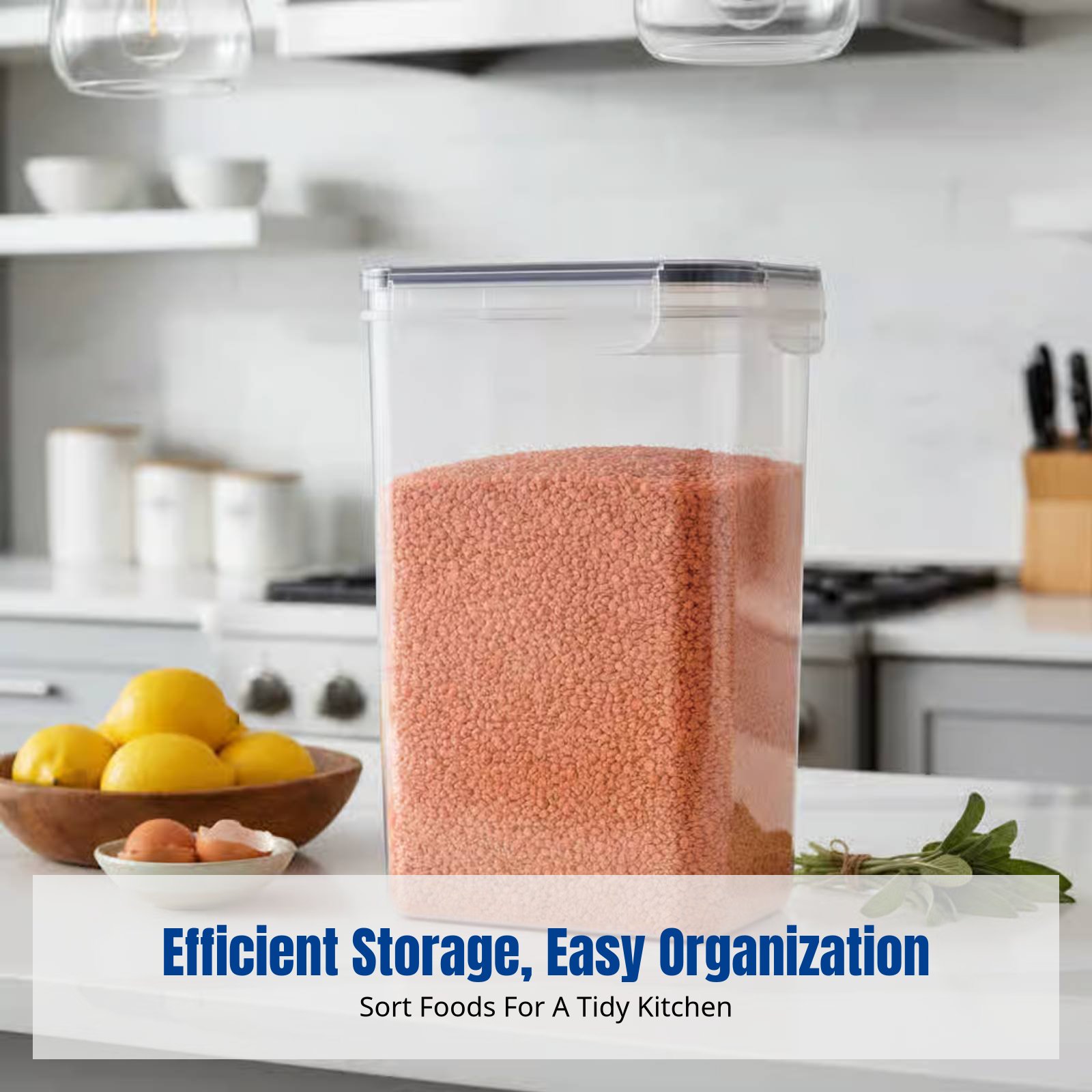 Food Storage And Containers - Conjunto de Recipientes Herméticos para Armazenamento