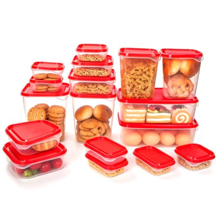 Food Storage Lid - Conjunto de 17 Peças de Plástico