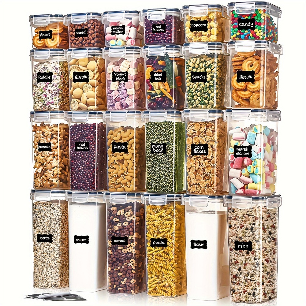 Food Storage Tank - Conjunto de 24 Peças: 12 Potes