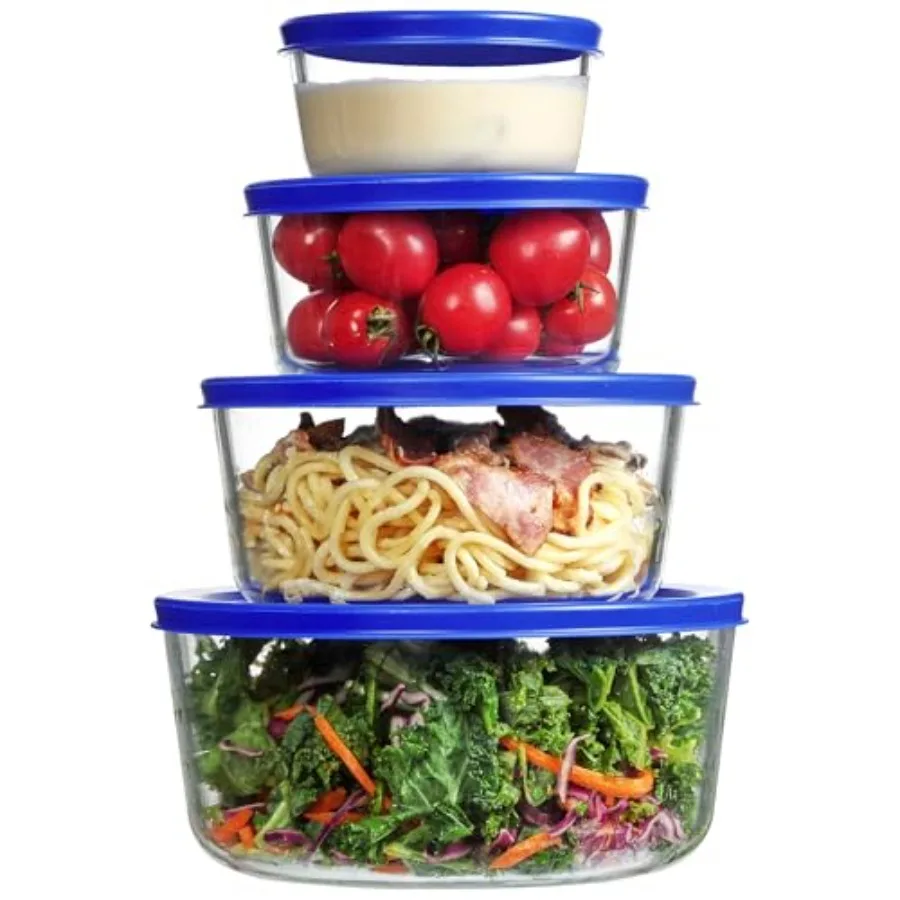 Food Storage Glass - Conjunto de 4 Tigelas de Vidro
