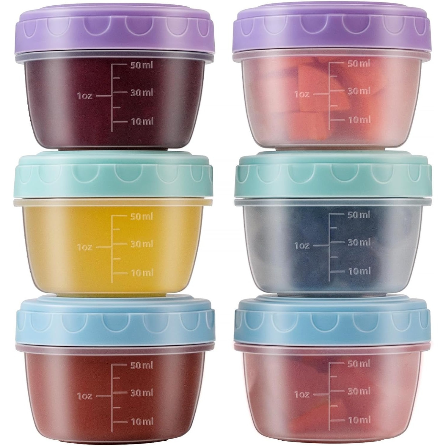 Food Storage Bowls - Recipiente de molho para salada, 1-6