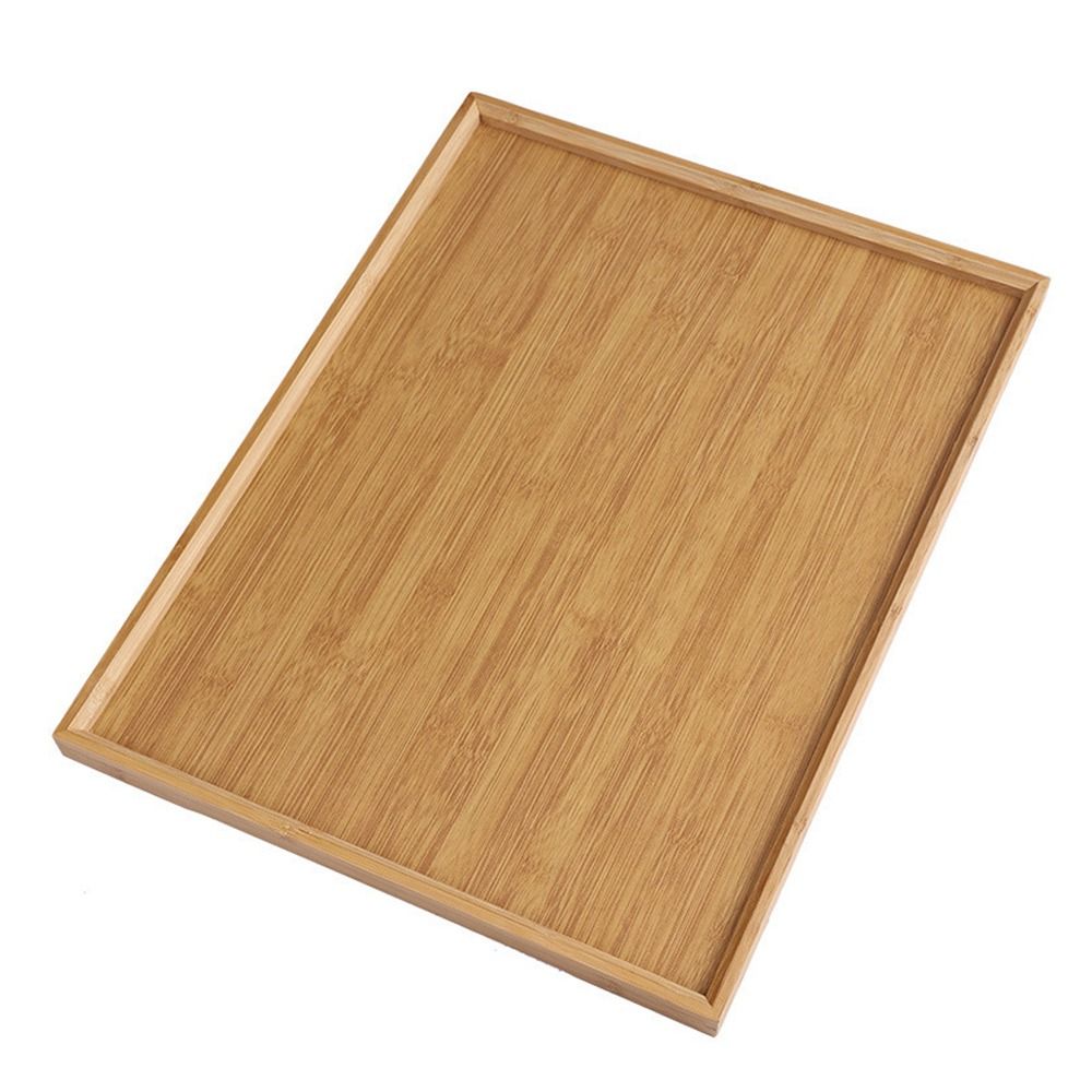 Food Storage Table - Bandeja Decorativa de Bambu Natural, Bandeja