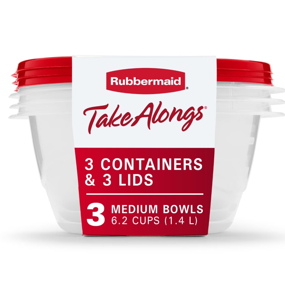 Food Storage In Pantry - Conjunto de 3 Recipientes Grandes Redondos