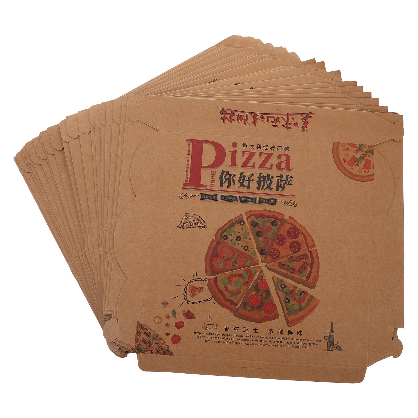 Food Storage Box - 20 Caixas de Pizza de Papelão
