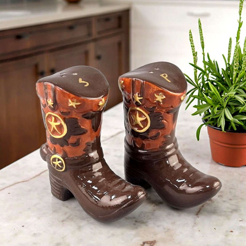 Food Storage Box - Botas vintage cerâmica tempero jar conjunto