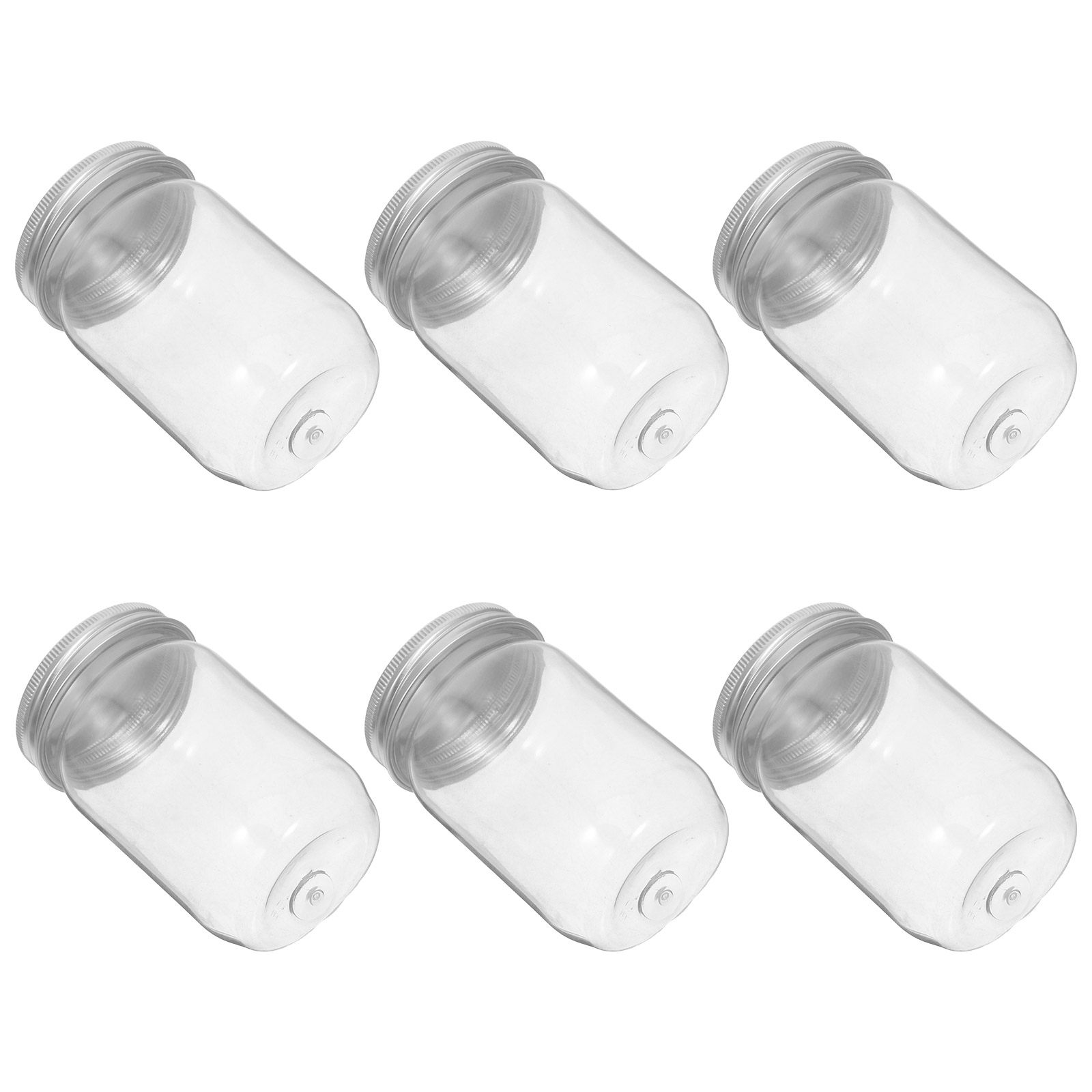 Food Storage Lid - Conjunto de 6 Frascos de Plástico