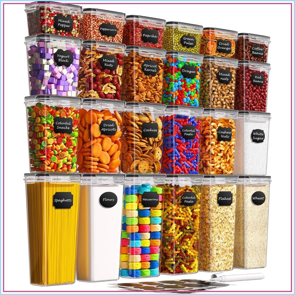 Food Storage And Containers - 24 PCS Recipientes de Armazenamento de