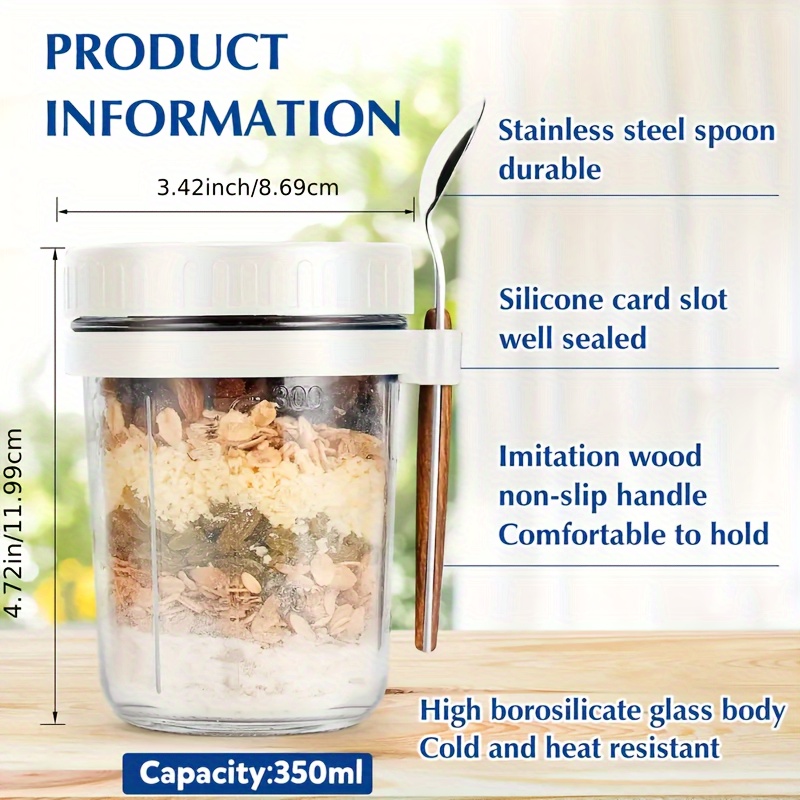 Copo de aveia de vidro de 1 un - Food Storage Glass avaliação e preço
