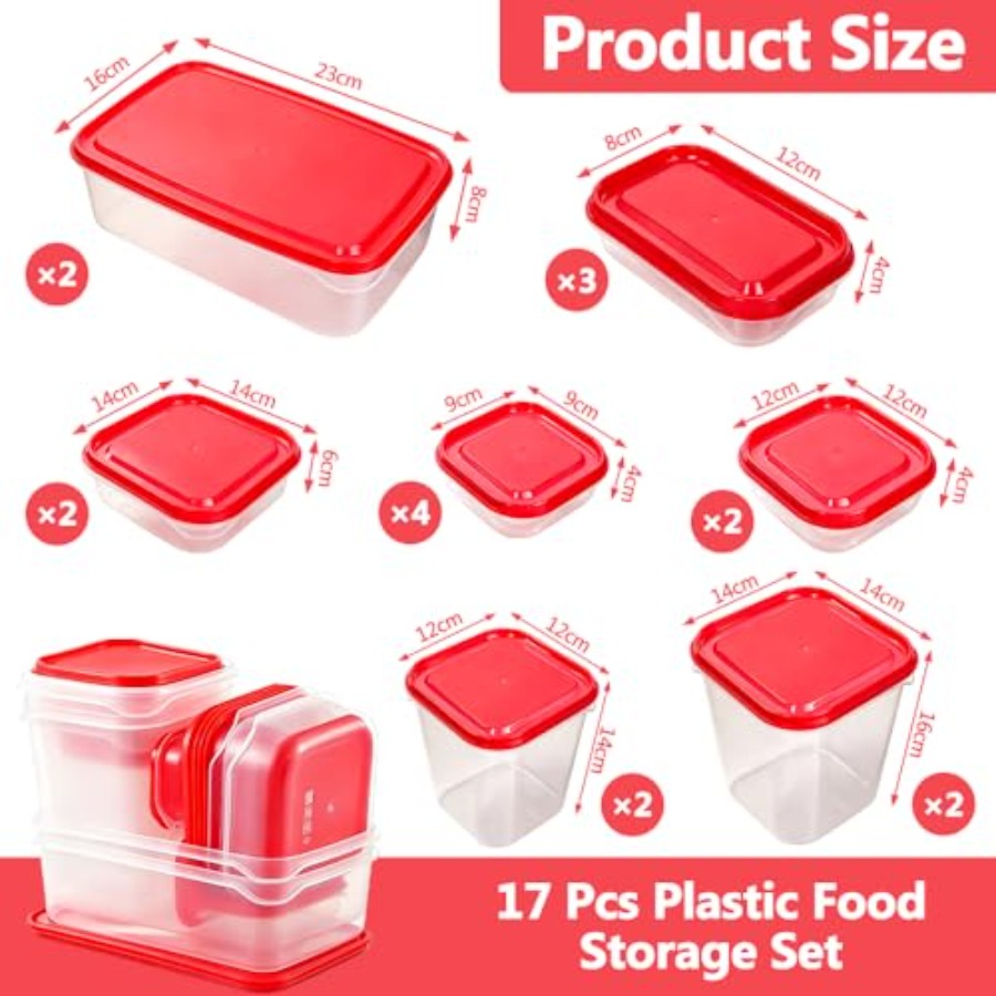 Conjunto de 17 Peças de Plásti - Food Storage Lid avaliação e preço