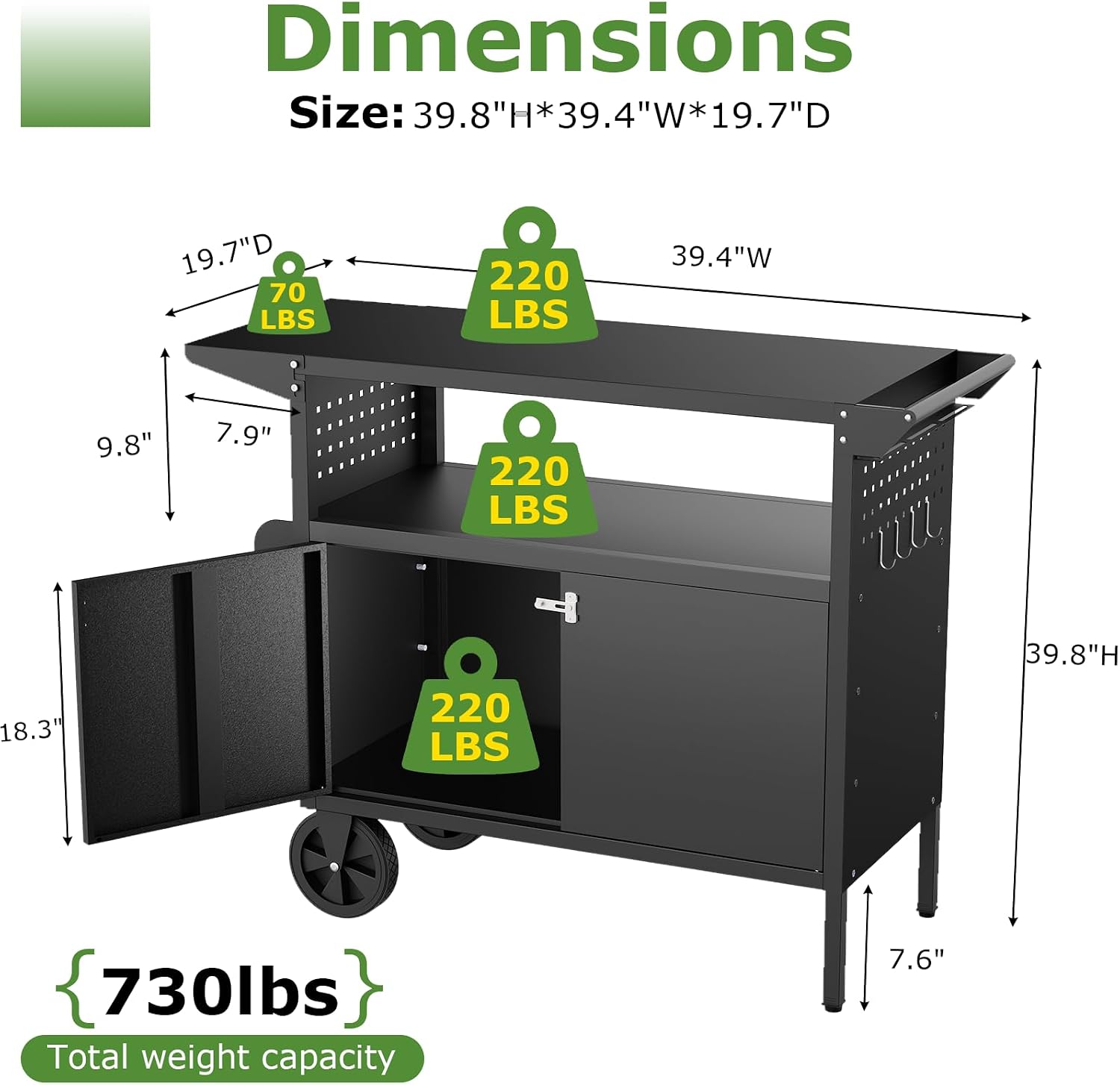 Carrinho de Churrasco para Ext - Food Storage Table avaliação e preço