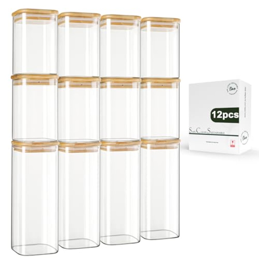 Conjunto de 12 Potes de Vidro  - Food Storage Glass avaliação e preço