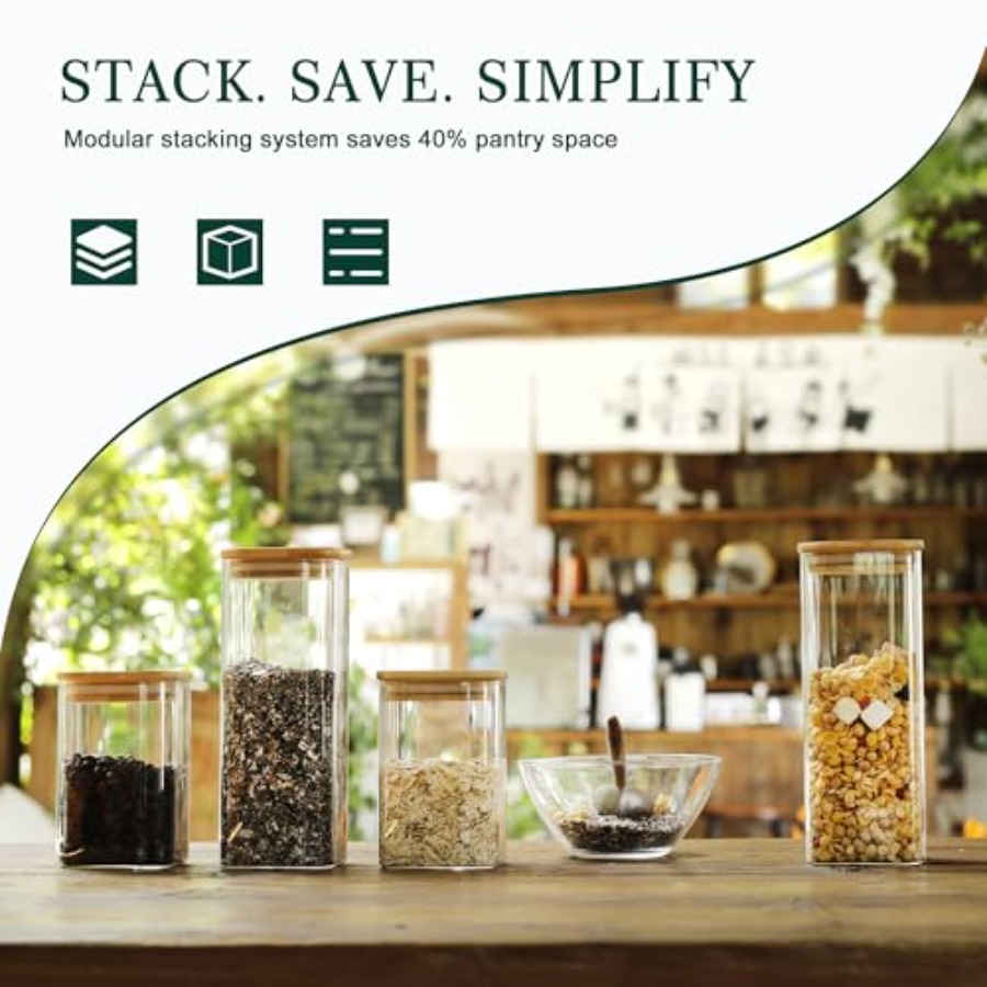 Conjunto de 12 Potes de Vidro  - Food Storage Glass avaliação e preço
