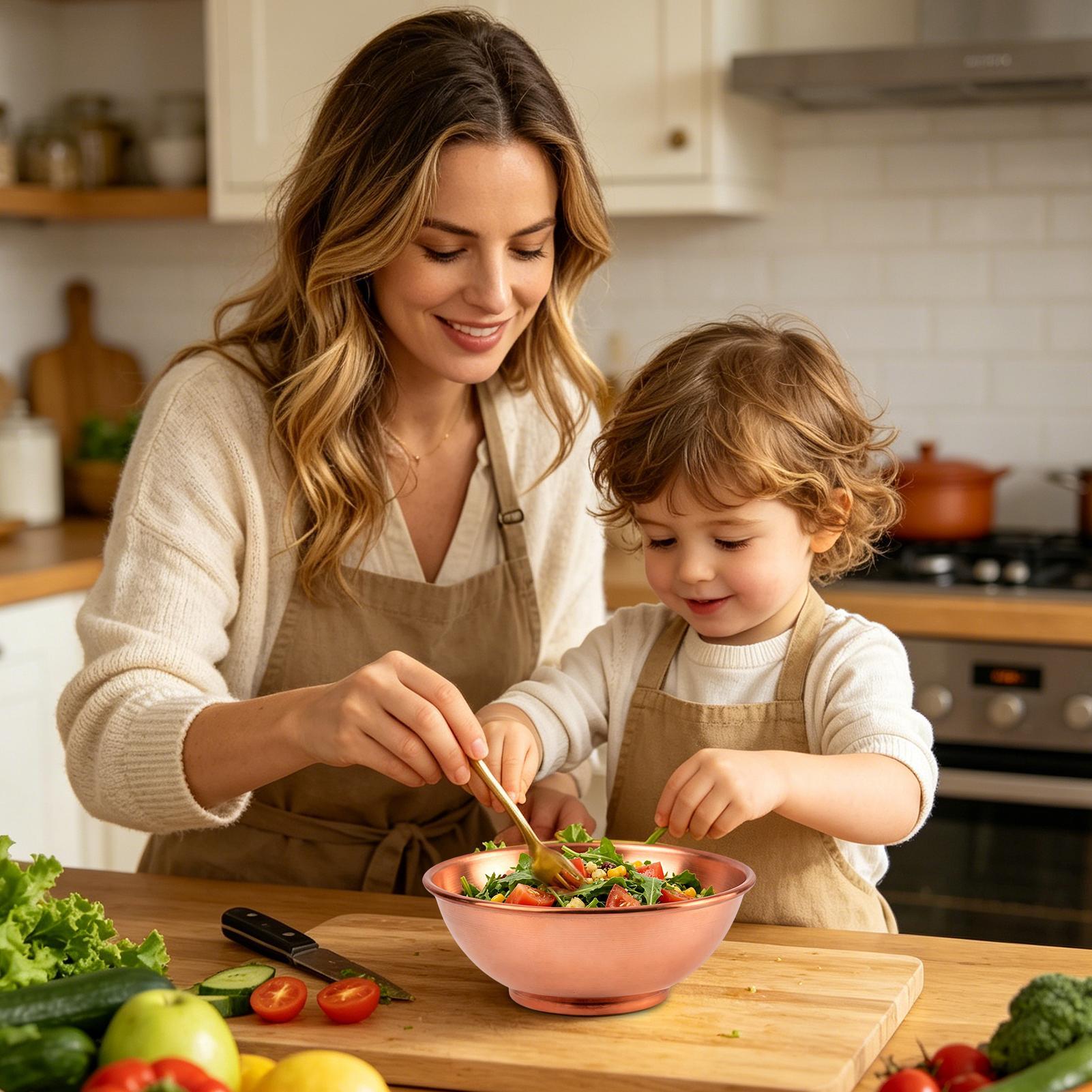Tigela de Cobre Grande para Mi - Food Storage Bowls avaliação e preço