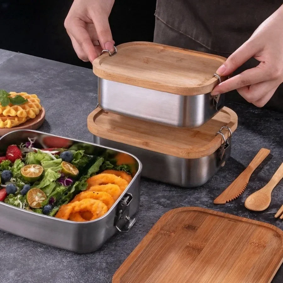 Nova lancheira com tampa de ba - Food Storage Stainless Steel avaliação e preço