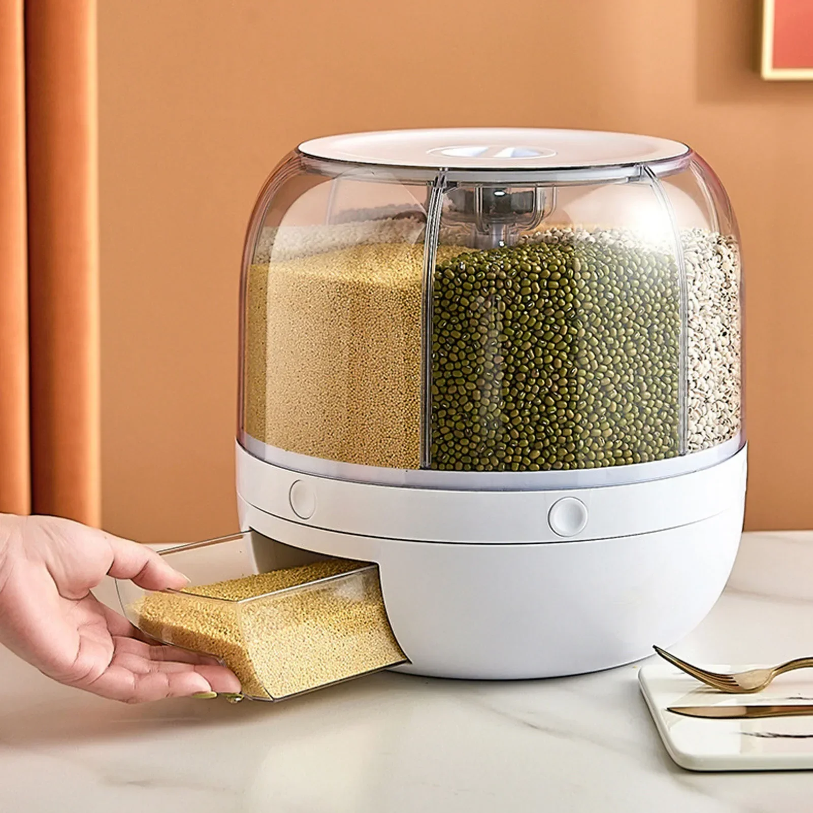 6 compartimentos 360 °   Recip - Food Storage In Pantry avaliação e preço