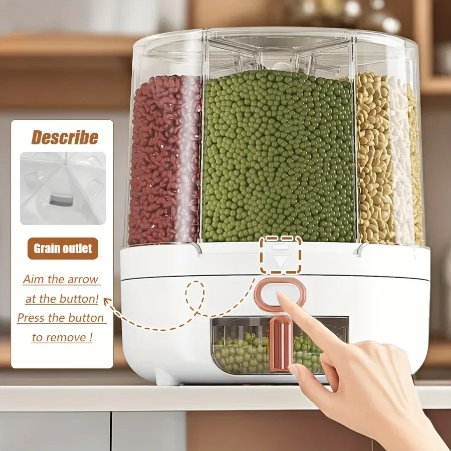 6 compartimentos 360 °   Recip - Food Storage In Pantry avaliação e preço