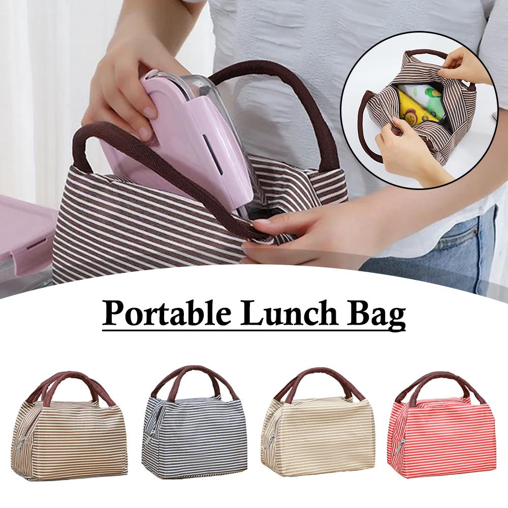 Bolsa térmica com listras para - Food Storage Thermos avaliação e preço
