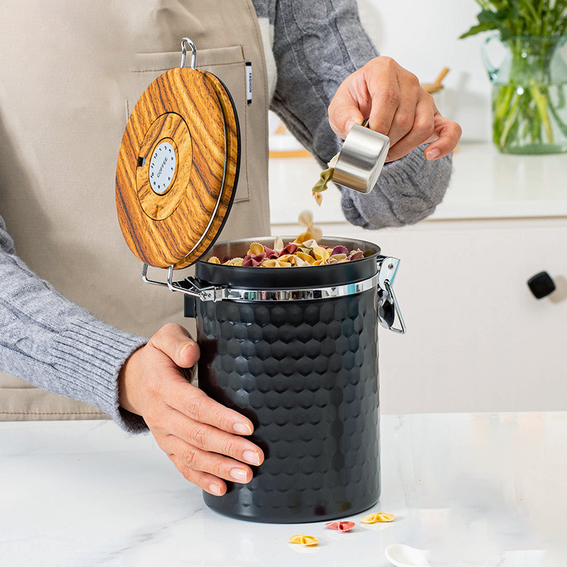 Recipientes de café de aço ino - Food Storage Stainless Steel avaliação e preço