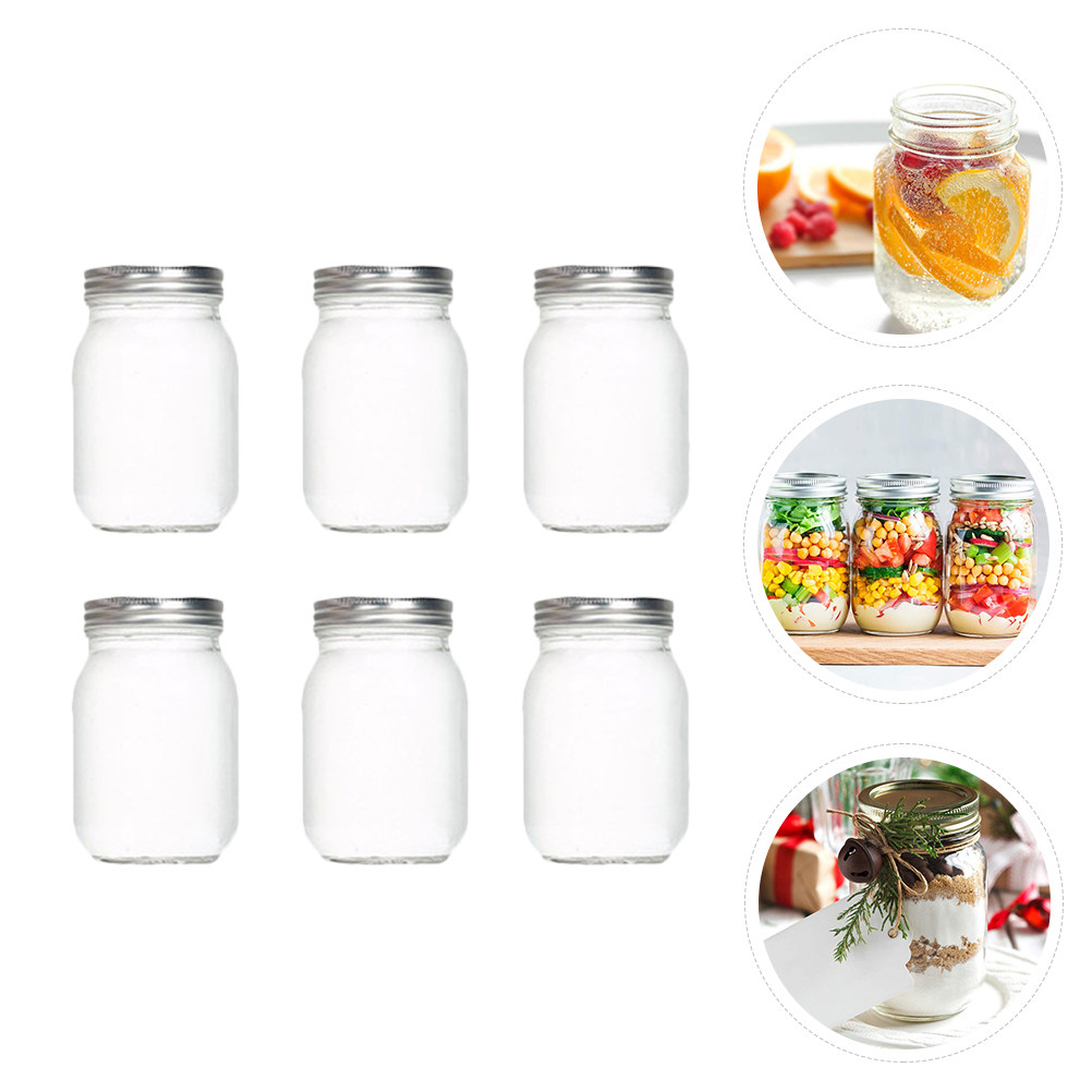 Conjunto de 6 Frascos de Vidro - Food Storage Glass avaliação e preço