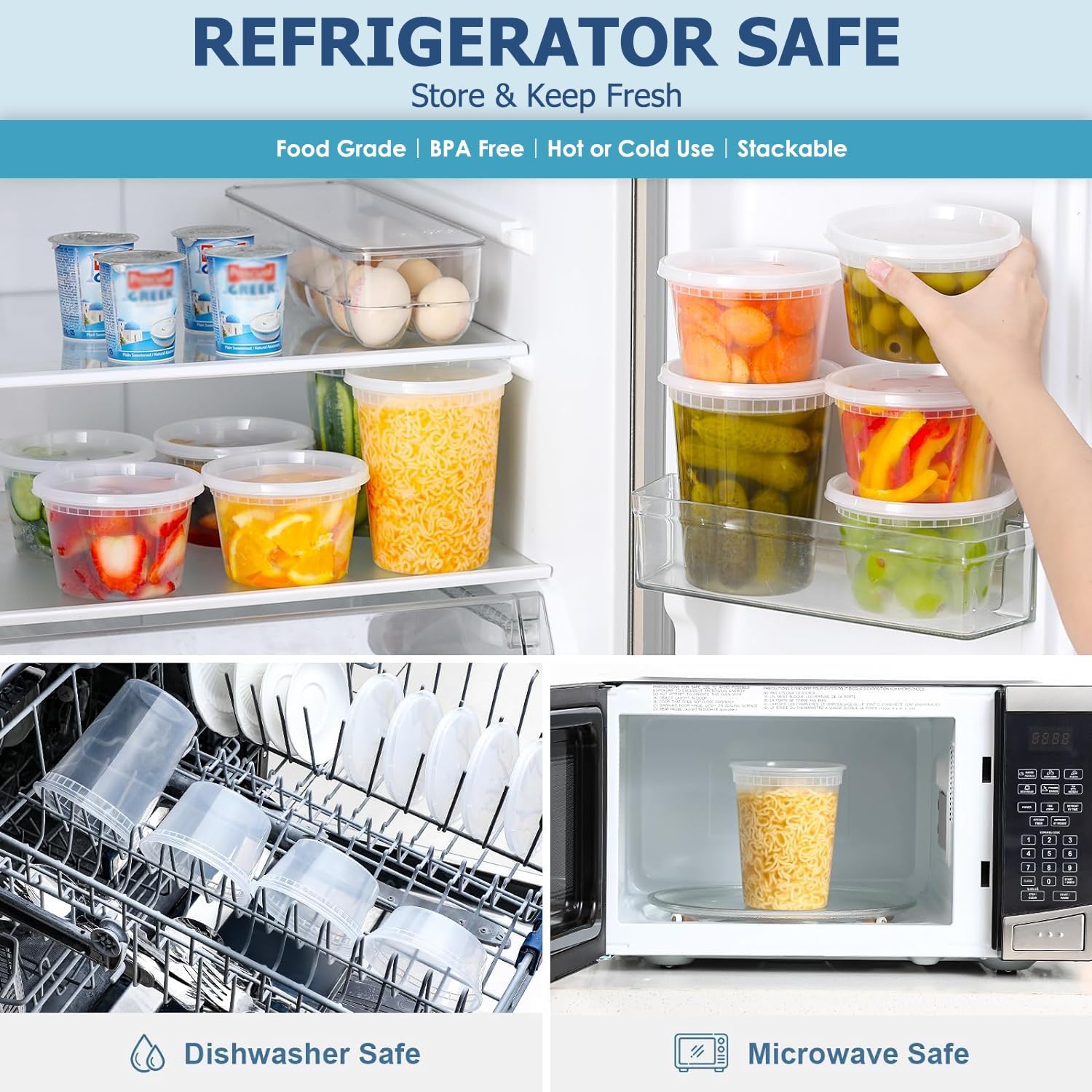 24 recipientes de armazenament - Food Storage Order avaliação e preço