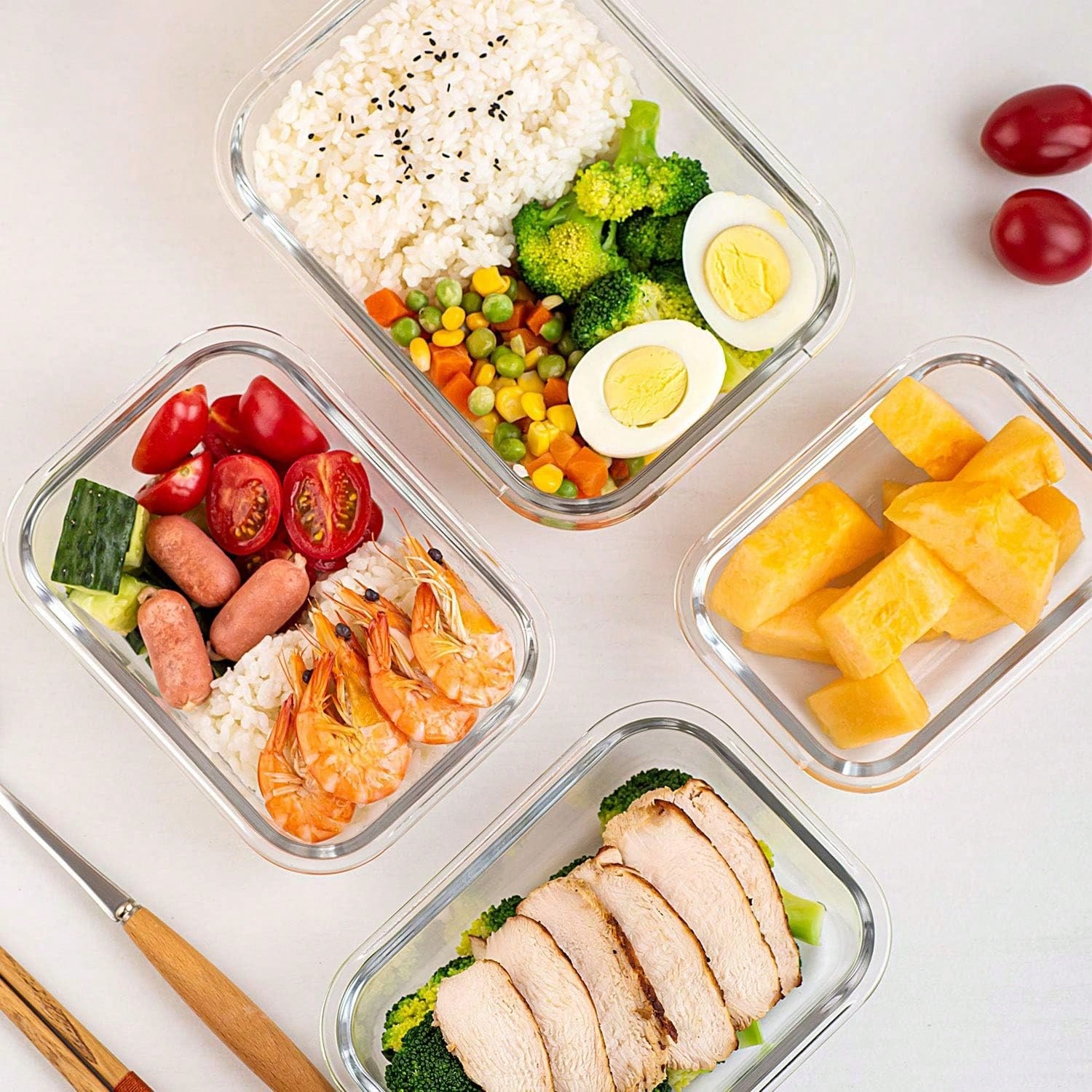Conjunto de 10 Recipientes de  - Food Storage Glass avaliação e preço