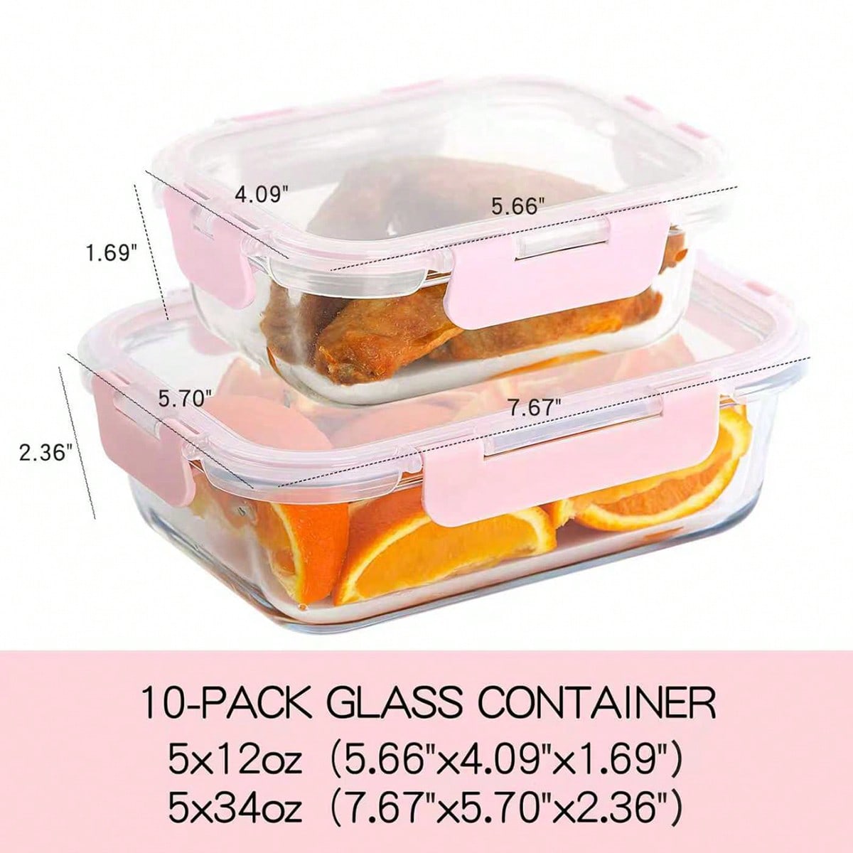 Conjunto de 10 Recipientes de  - Food Storage Glass avaliação e preço