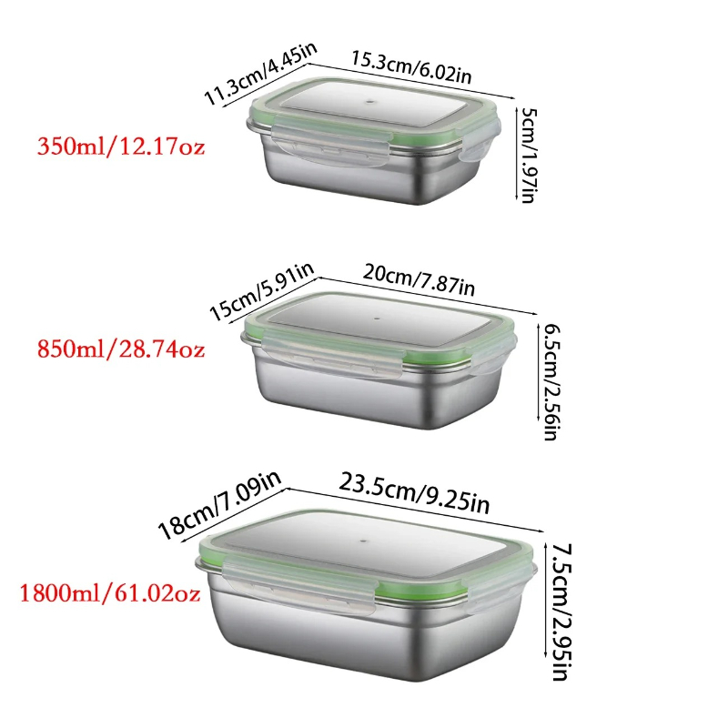 Conjunto de lancheira de aço i - Food Storage Stainless Steel avaliação e preço