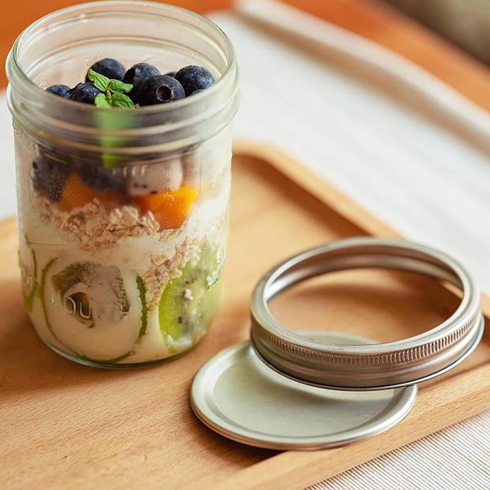 Potes Mason de Boca Larga de 1 - Food Storage Lid avaliação e preço