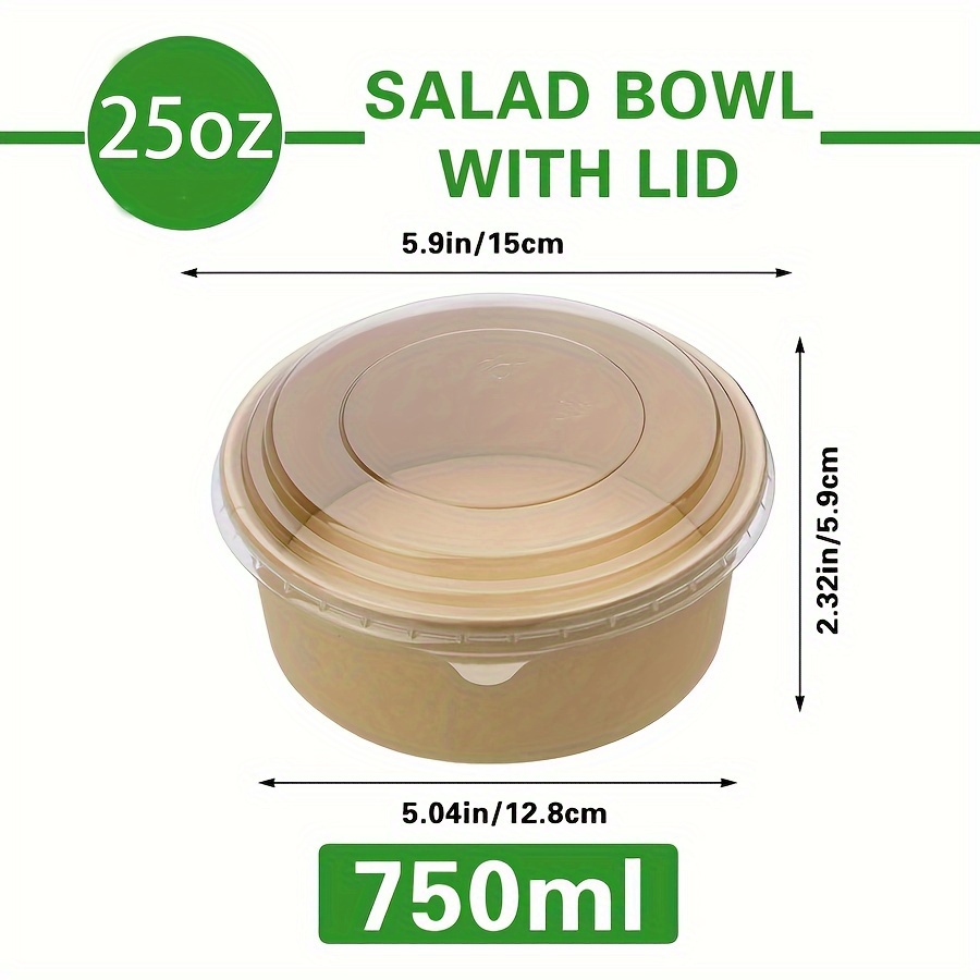 25oz/750ml 25/50 pacotes tigel - Food Storage Bowls avaliação e preço