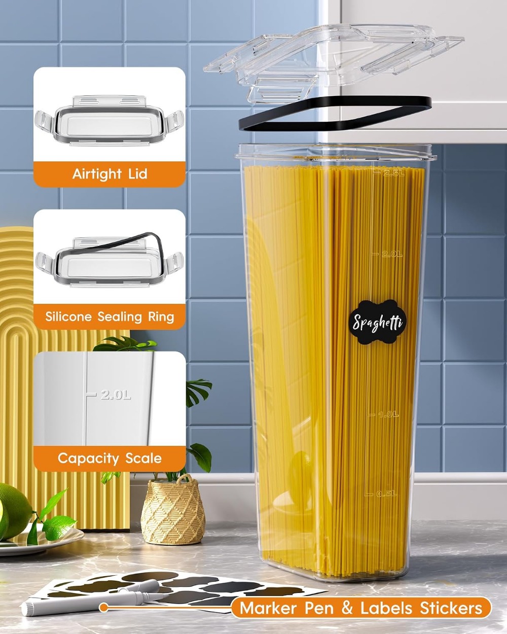 24 PCS Recipientes de Armazena - Food Storage And Containers avaliação e preço