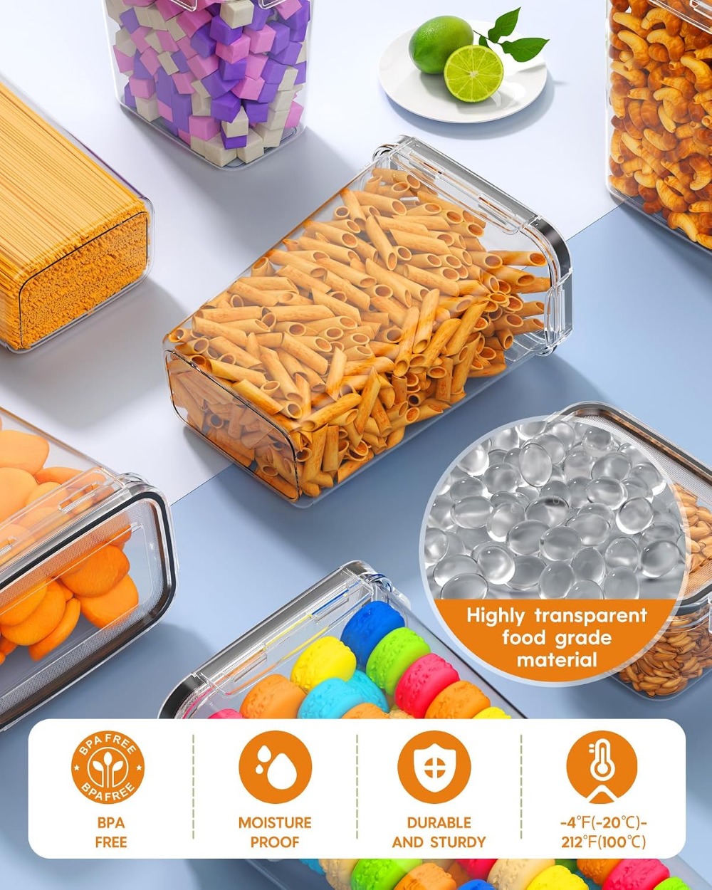 24 PCS Recipientes de Armazena - Food Storage And Containers avaliação e preço