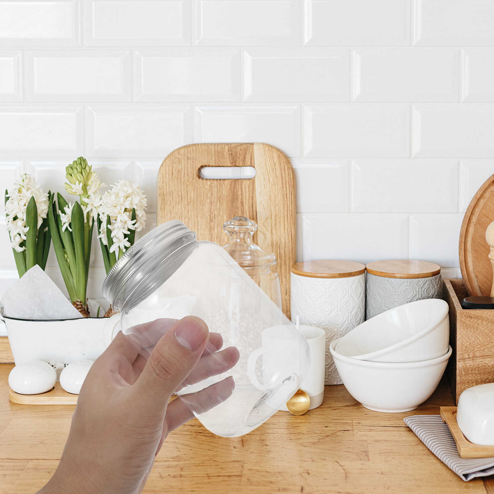 Conjunto de 4 Potes de Plástic - Food Storage Lid avaliação e preço